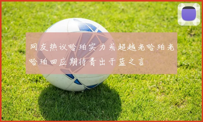 网友热议哈珀实力或超越老哈珀老哈珀回应期待青出于蓝之言